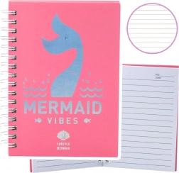 Carnet avec motif holographique rose format A6 80 feuilles