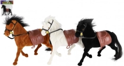 Cheval en peluche avec selle 22 cm