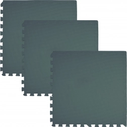 Tapis de jeu puzzle en mousse souple pour sol 180 × 60 cm, 3 pcs, vert foncé