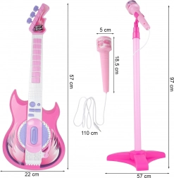 guitare pour enfants avec microphone sur pied