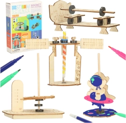 Kit éducatif pour expériences scientifiques DIY 4-en-1 – magnétisme, mécanique et gravité