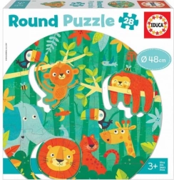 Puzzle circulaire de la jungle par Educa, 28 pièces