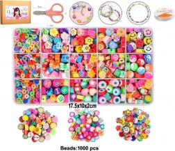 Set de perles colorées 1000 pcs pour créations DIY