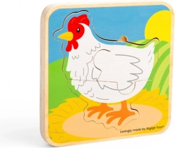 Puzzle en bois Cycle de vie de la poule BIGJIGS TOYS