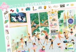 Djeco puzzle d’observation École de danse 100 pièces