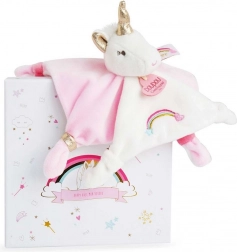 Doudou doudou rose en peluche Licorne