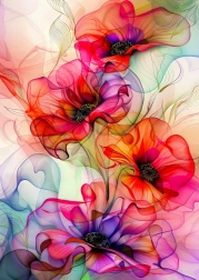 Puzzle Enjoy vagues florales multicolores 1000 pièces