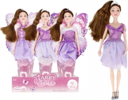 poupée en robe violette 29 cm