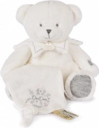 Coffret cadeau Doudou – ourson en peluche avec couverture 30 cm, gris