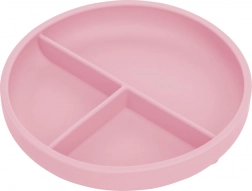 Assiette en silicone pour enfants rose