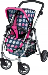 woopie royal poussette pour poupées à 4 roues avec siège réglable