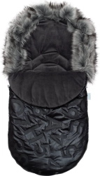New Baby chancelière d’hiver de luxe avec fourrure noire