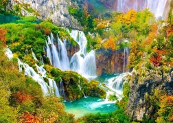 Puzzle ENJOY Lacs de Plitvice en automne – 1000 pièces