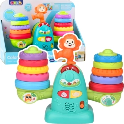 Balance éducative interactive pour tout-petits avec sons, mélodies et anneaux colorés – Petit lion