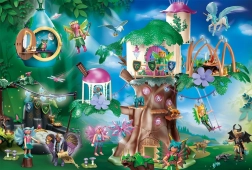 schmidt puzzle playmobil ayuma : forêt féerique magique 100 pièces