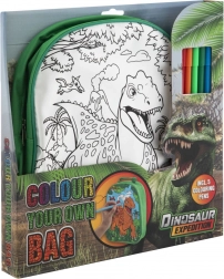 Sac à colorier avec motif dinosaure