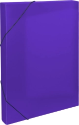 Boîte d’archivage en plastique avec élastique A4, violet