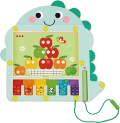 Jeu magnétique de tri des couleurs avec dinosaure