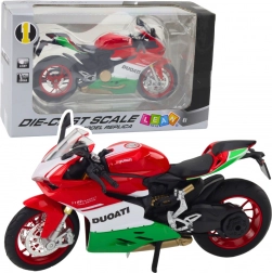 Moto de sport en métal avec lumières et sons 1:12