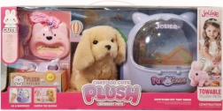 Petit animal – chien en peluche avec accessoires - 1 pièce