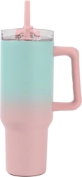 Grande tasse isotherme avec paille