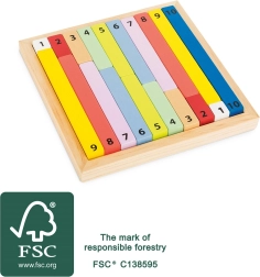 Tableau éducatif coloré SMALL FOOT en bois FSC