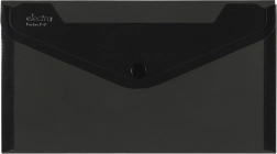 Pochette métallisée grise avec bouton pression DL ELECTRA