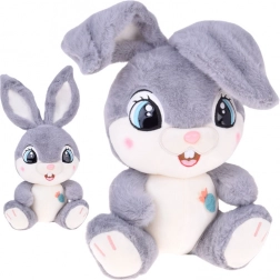 Lapin en peluche 40 cm – adorable Jagódek gris aux oreilles flexibles