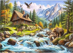 Puzzle Cherry Pazzi Vallée vivante 1000 pièces