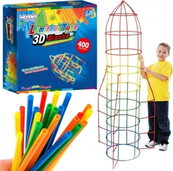 jeu de construction lumineux pailles 400 pcs Woopie