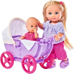 Poupée Evi Love avec poussette et poupée
