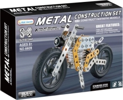 Kit de construction métallique moto jaune 162 pièces