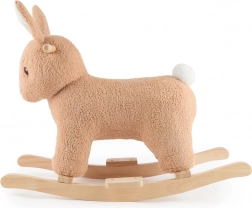 Bieco lapin à bascule Fine en bouclette sur patins en bois