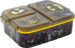 Boîte à déjeuner pour enfants Batman noir et jaune avec 3 compartiments