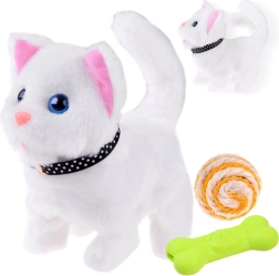 Chaton en peluche interactif – marche, miaule et remue la queue