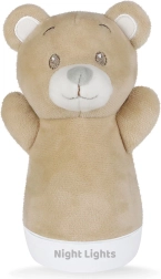 Veilleuse ourson – doudou en peluche 15 cm