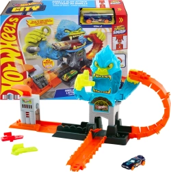 Hot Wheels City gorille affamé – Gorilla Slam – piste de course avec voiture