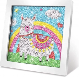 Kit créatif tableau à strass – lama 17,5 × 17,5 cm