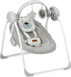 Transat à bascule avec mélodies MoMi Liss ours rose