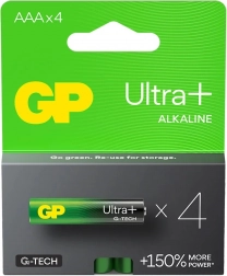 Piles alcalines AAA GP Ultra+ 4 pcs G-TECH