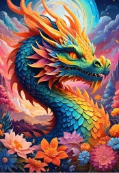 Puzzle Dragon coloré 1000 pièces ALIPSON
