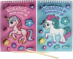 Carnet à gratter licorne