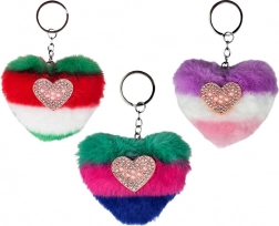 porte-clés en peluche cœur 9 cm