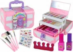 Coffret cosmétique Maquillage Fabrication des ongles Valise rose