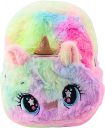 Sac à dos en peluche pour enfant Licorne Arc-en-ciel 20 cm 3L