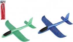 Avion planeur en mousse 47 cm 3 couleurs sur carte