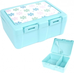 Boîte déjeuner avec 2 compartiments et spork 1 l