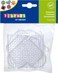 Plaques pour perles à repasser PLAYBOX – set de formes, 5 pcs