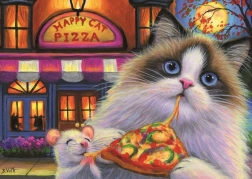 Puzzle pizza pour chats - variété de saveurs