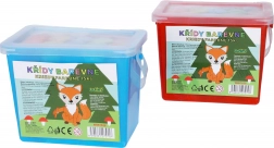 Craies de trottoir colorées en seau – 15 pcs